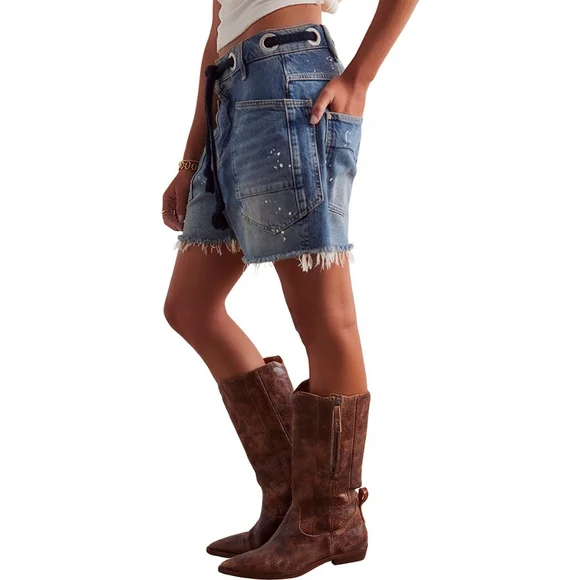 We The Free Moxie Barrel Shorts NWOT Size 28 - Picture 5 of 11